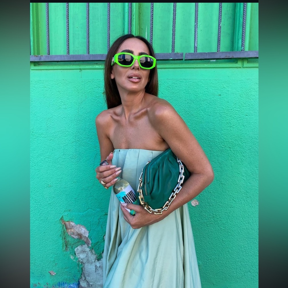 Zara Mint Green Strapless Balloon Midi Dress - Picture 6 of 10